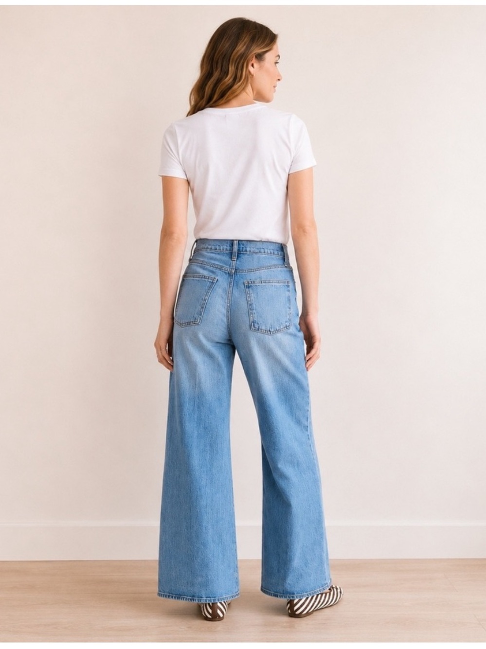 NWT • FREE ASSEMBLY • High Rise Wide Leg Jeans in City Blue High-Rise Style - Picture 8 of 11
